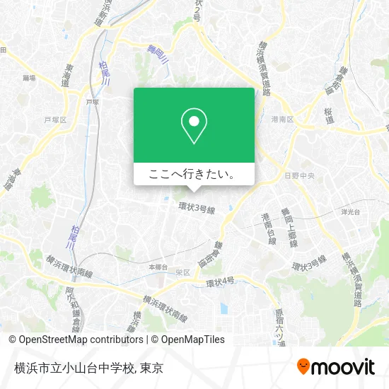 横浜市立小山台中学校地図