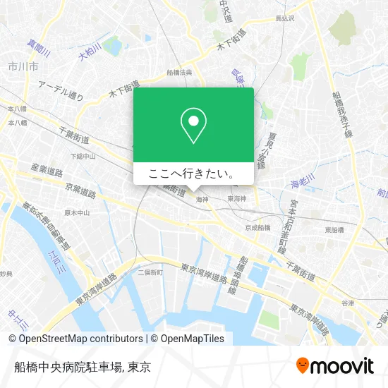船橋中央病院駐車場地図