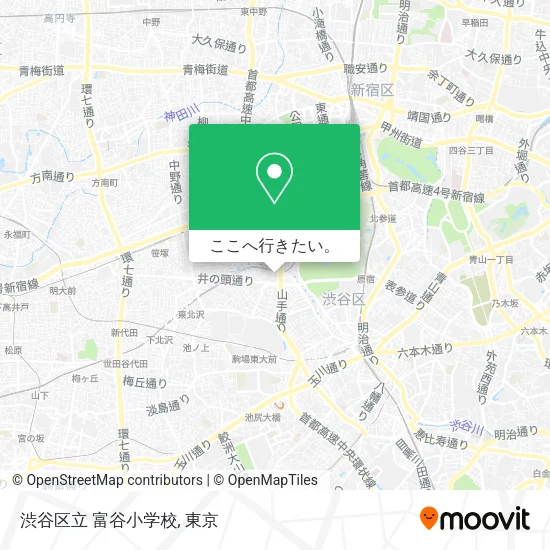 渋谷区立 富谷小学校地図