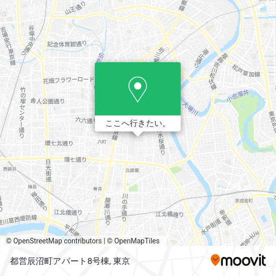 都営辰沼町アパート8号棟地図