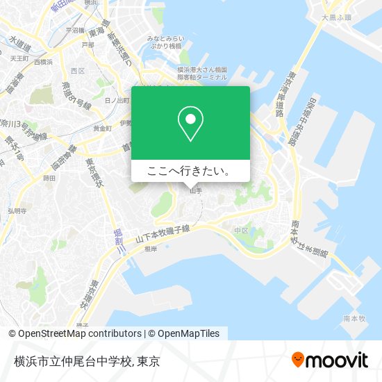 横浜市立仲尾台中学校地図