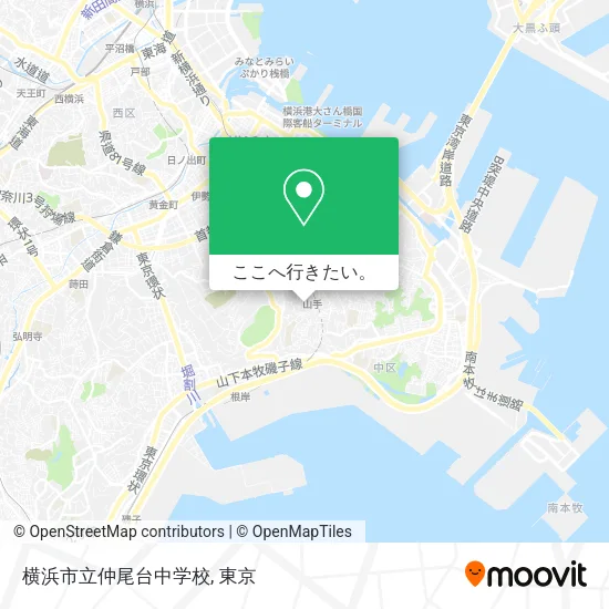 横浜市立仲尾台中学校地図