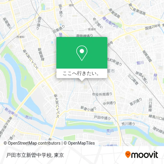 戸田市立新曽中学校地図