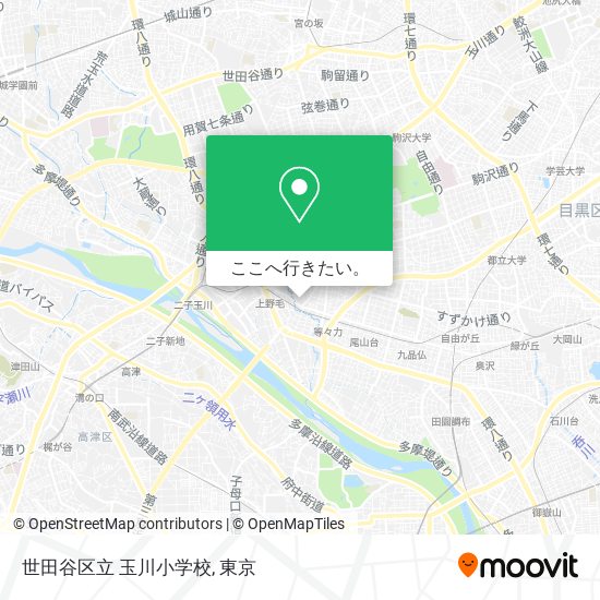 世田谷区立 玉川小学校地図