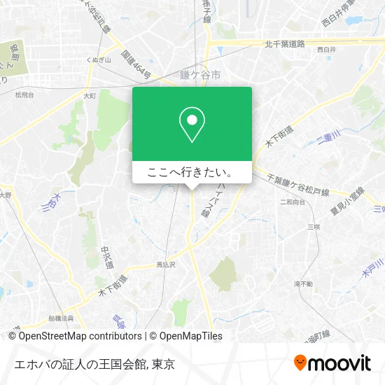 エホバの証人の王国会館地図