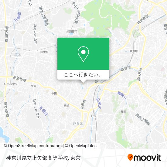 神奈川県立上矢部高等学校地図