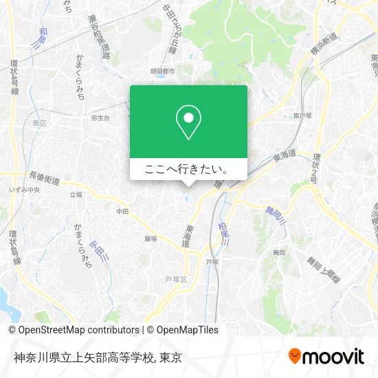 神奈川県立上矢部高等学校地図