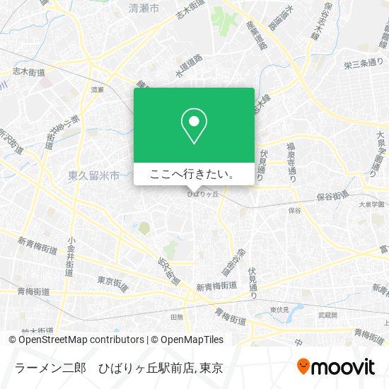 ラーメン二郎　ひばりヶ丘駅前店地図