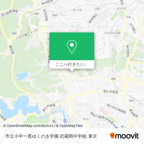 市立小中一貫ゆくのき学園 武蔵岡中学校地図