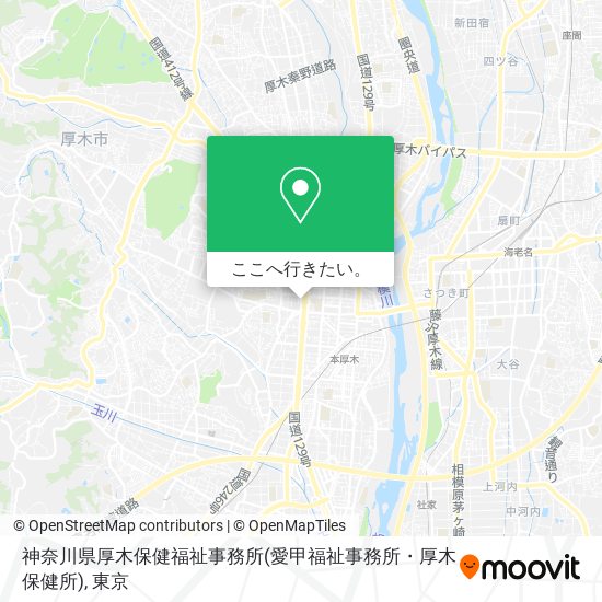 神奈川県厚木保健福祉事務所(愛甲福祉事務所・厚木保健所)地図