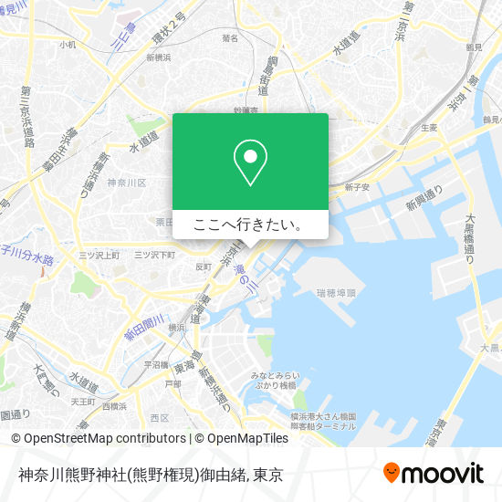 神奈川熊野神社(熊野権現)御由緒地図