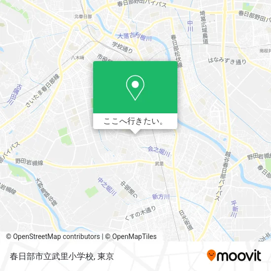 春日部市立武里小学校地図