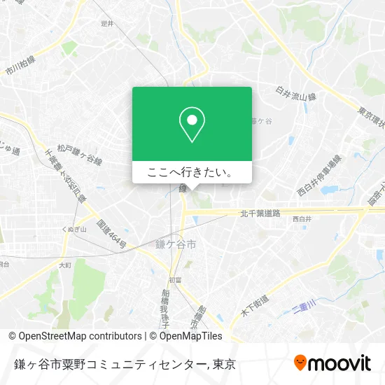 鎌ヶ谷市粟野コミュニティセンター地図