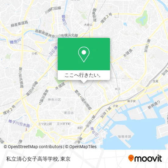 私立清心女子高等学校地図
