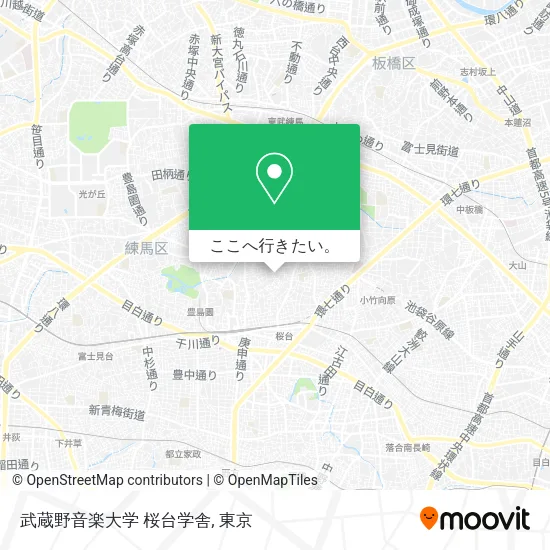 武蔵野音楽大学 桜台学舎地図