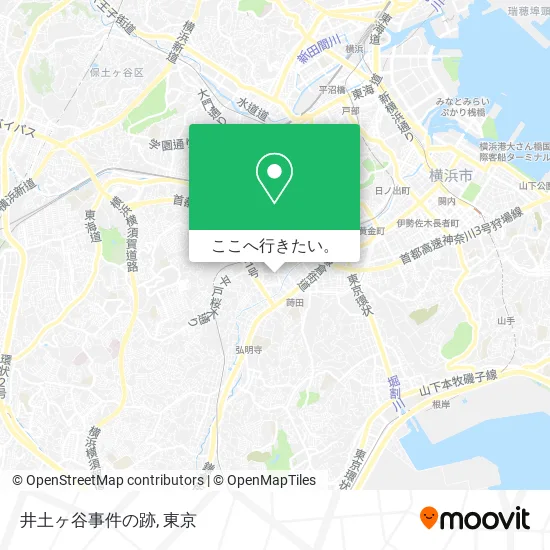 井土ヶ谷事件の跡地図