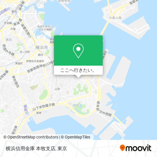 横浜信用金庫 本牧支店地図