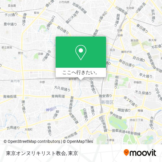 東京オンヌリキリスト教会地図