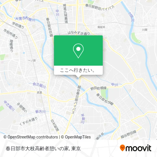 春日部市大枝高齢者憩いの家地図