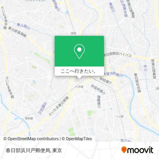 春日部浜川戸郵便局地図