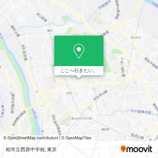 柏市立西原中学校地図