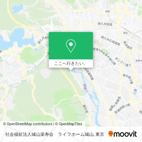 社会福祉法人城山楽寿会　ライフホーム城山地図