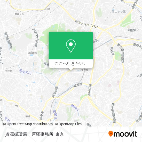 資源循環局　戸塚事務所地図