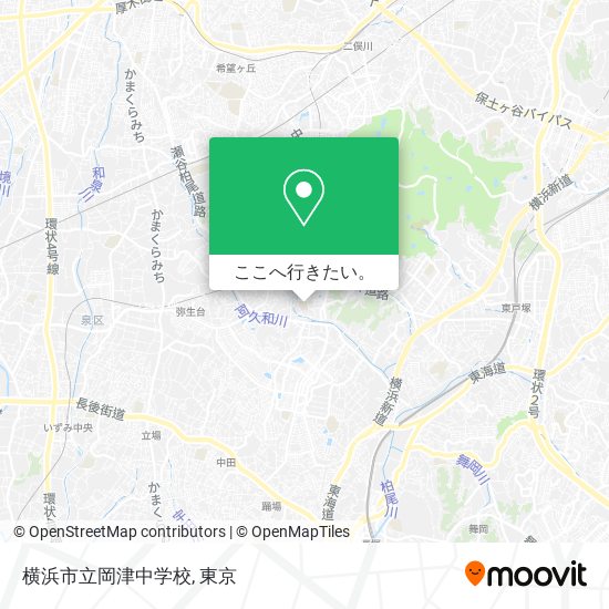 横浜市立岡津中学校地図