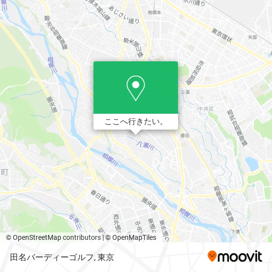 田名バーディーゴルフ地図