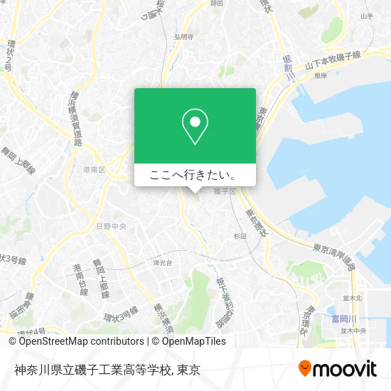 神奈川県立磯子工業高等学校地図