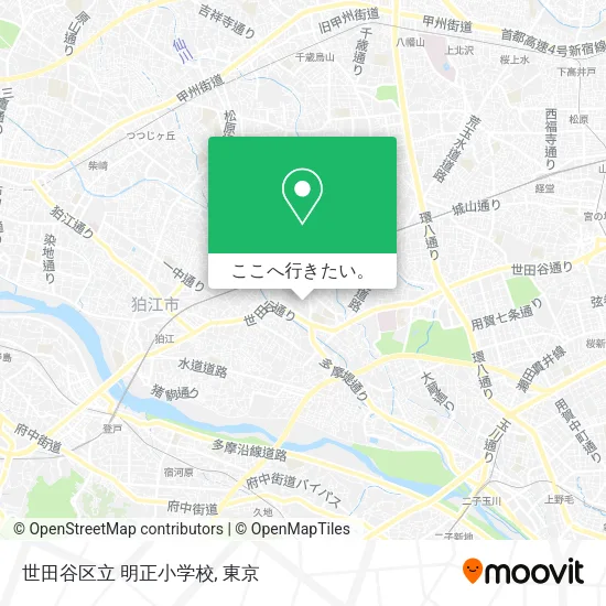 世田谷区立 明正小学校地図