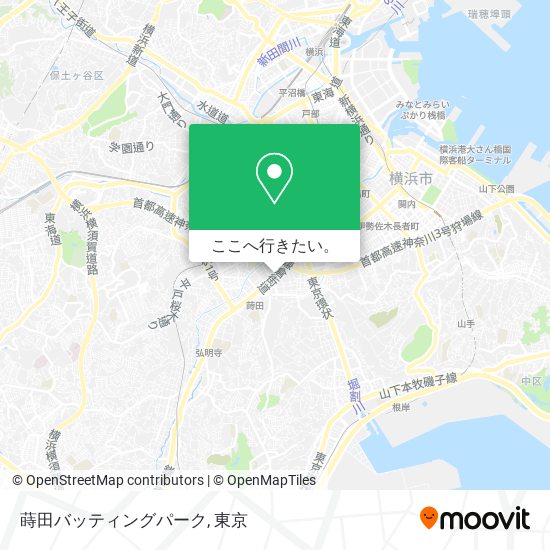 蒔田バッティングパーク地図