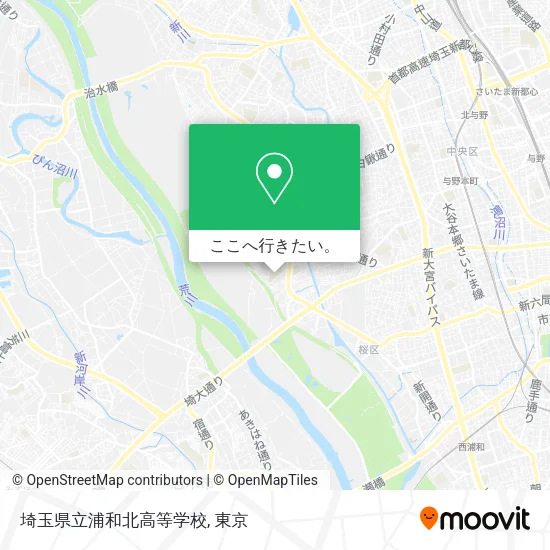 埼玉県立浦和北高等学校地図
