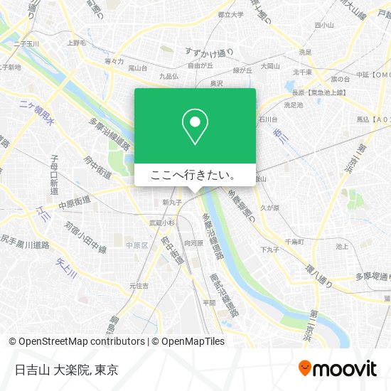 日吉山 大楽院地図