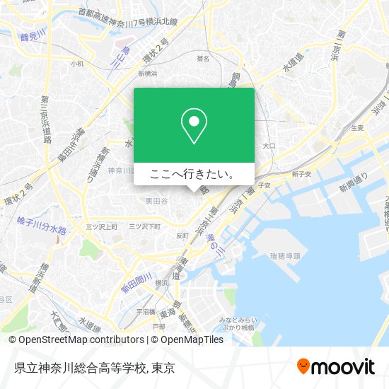 県立神奈川総合高等学校地図