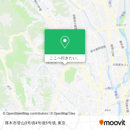 厚木市登山3号墳4号墳5号墳地図