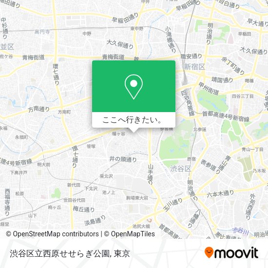 渋谷区立西原せせらぎ公園地図