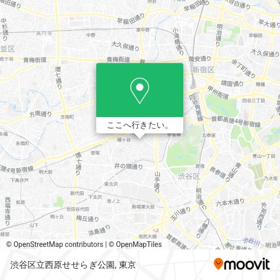渋谷区立西原せせらぎ公園地図