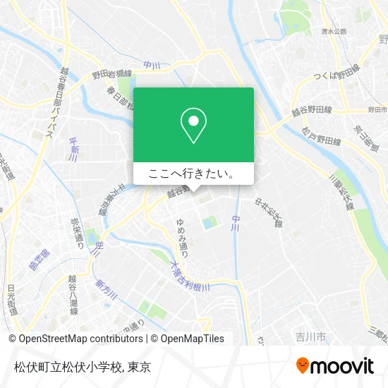 松伏町立松伏小学校地図