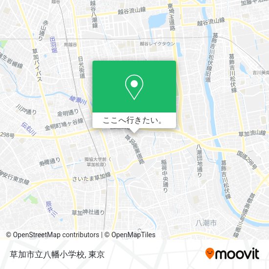 草加市立八幡小学校地図