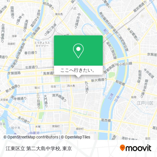 江東区立 第二大島中学校地図