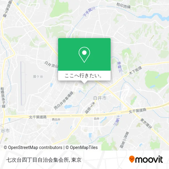 七次台四丁目自治会集会所地図
