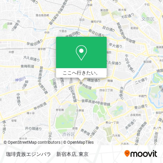 珈琲貴族エジンバラ　新宿本店地図