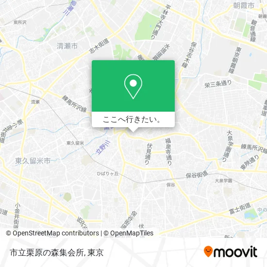 市立栗原の森集会所地図