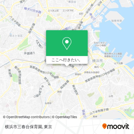 横浜市三春台保育園地図