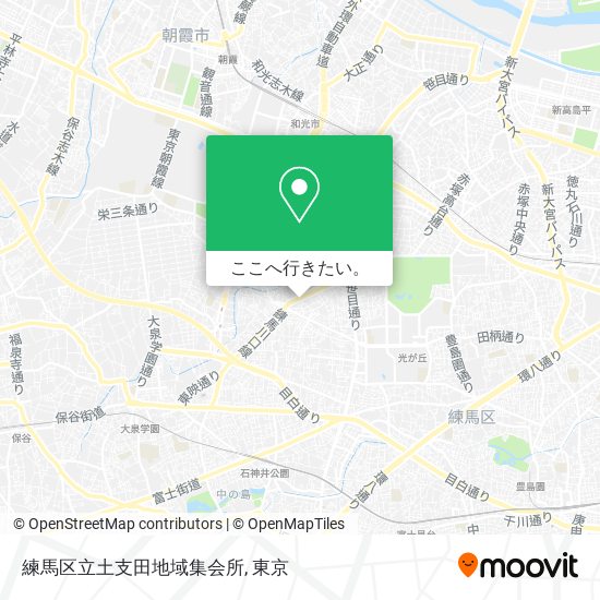 練馬区立土支田地域集会所地図