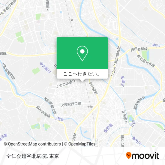 全仁会越谷北病院地図