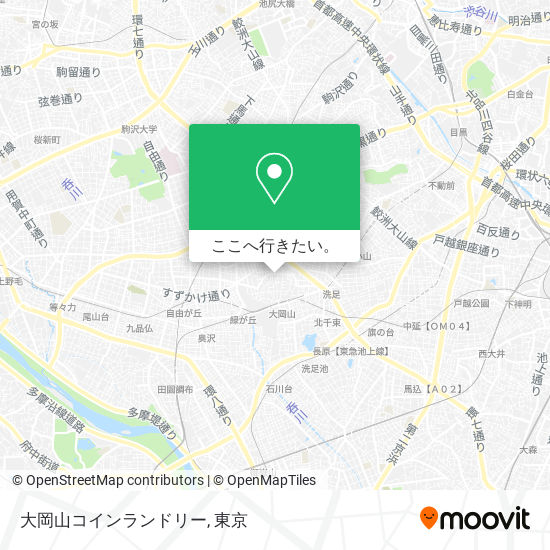 大岡山コインランドリー地図