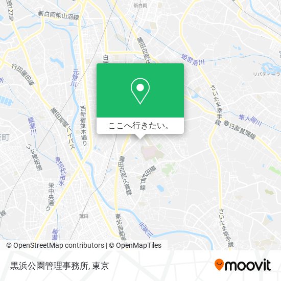 黒浜公園管理事務所地図