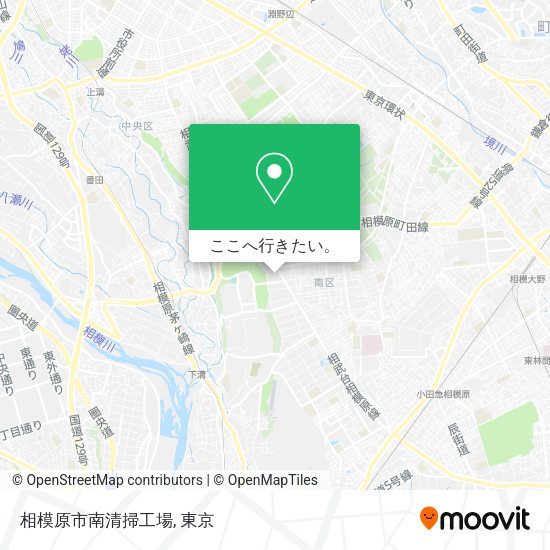 相模原市南清掃工場地図